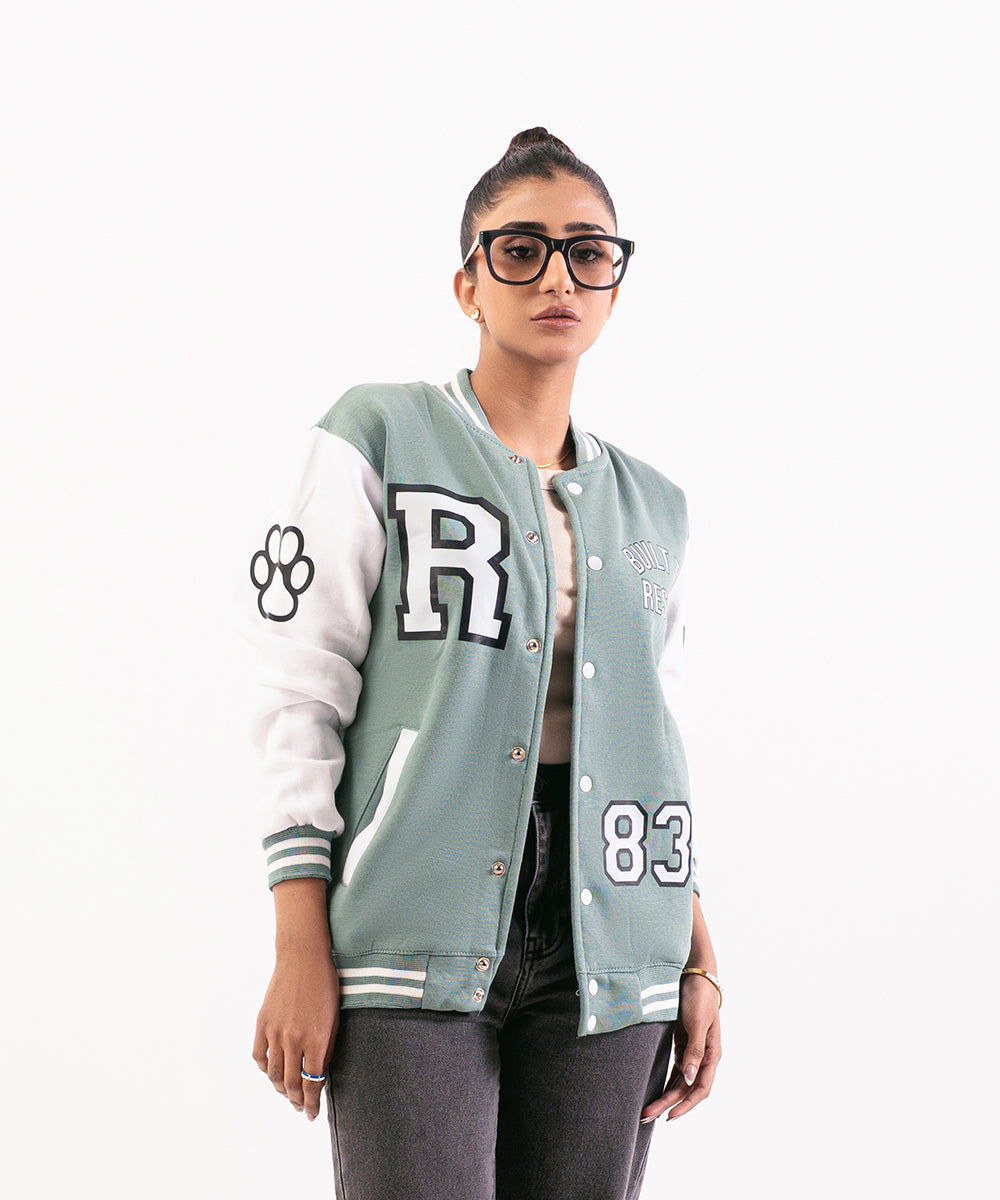 Baseball Inspired Jacket For Women