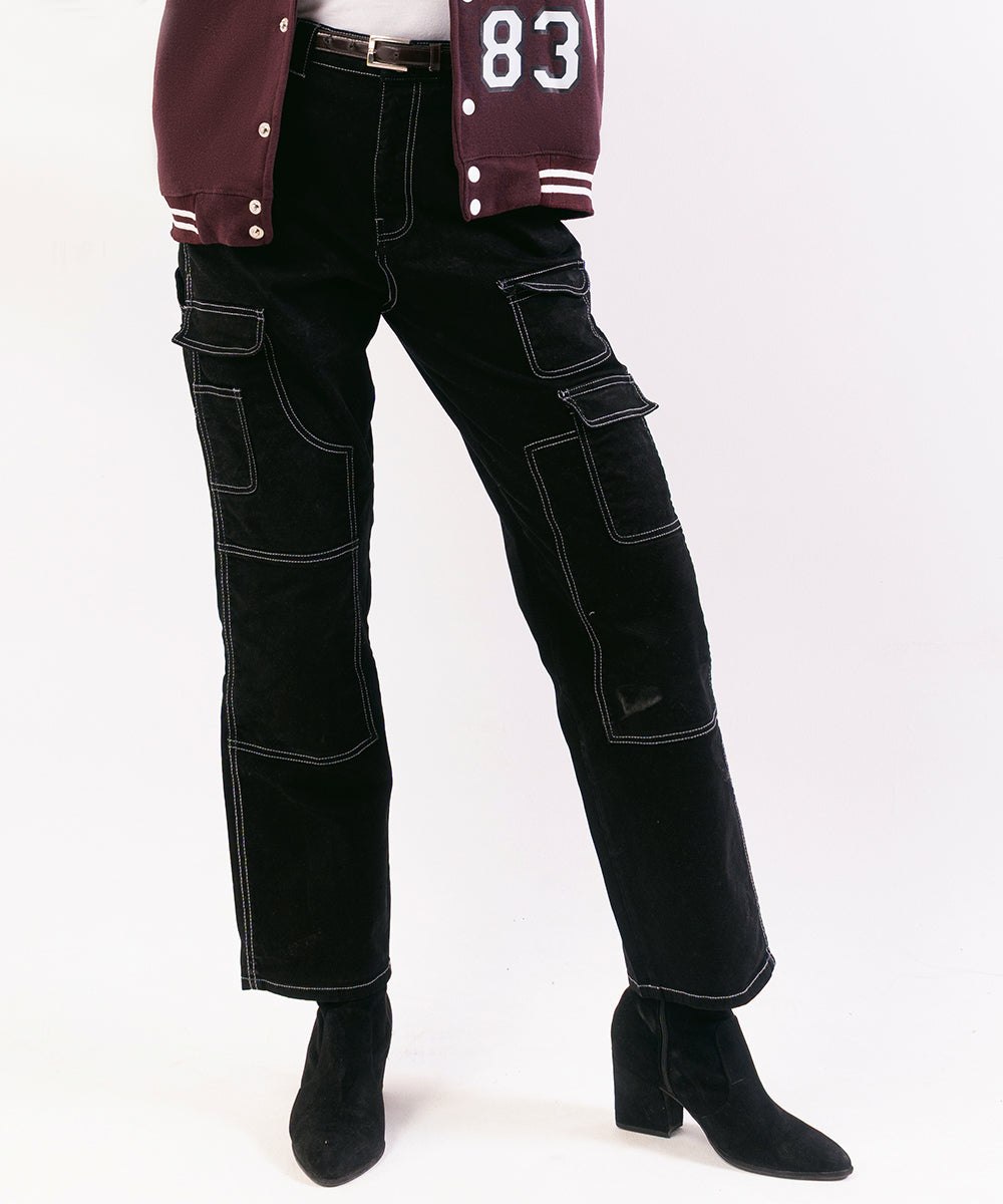 Black Tactical Cargo Pants For Women