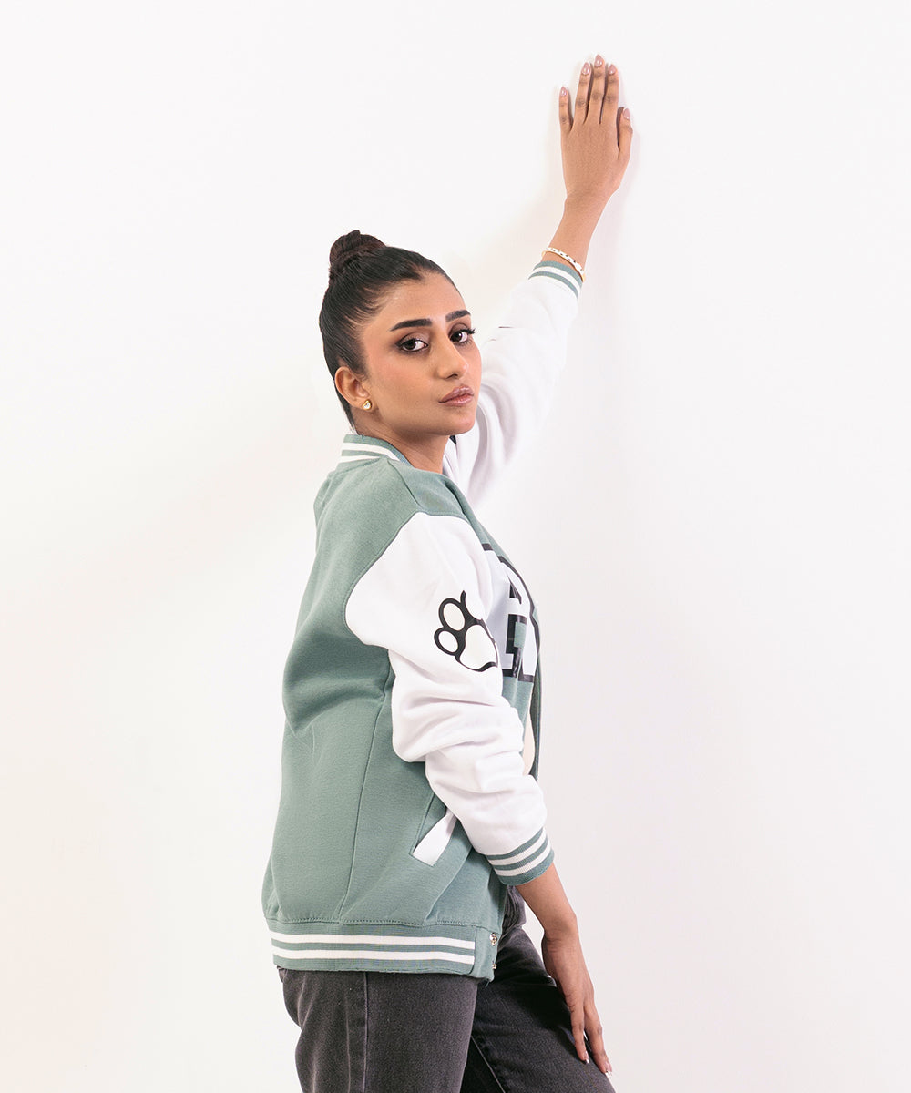Baseball Inspired Jacket For Women