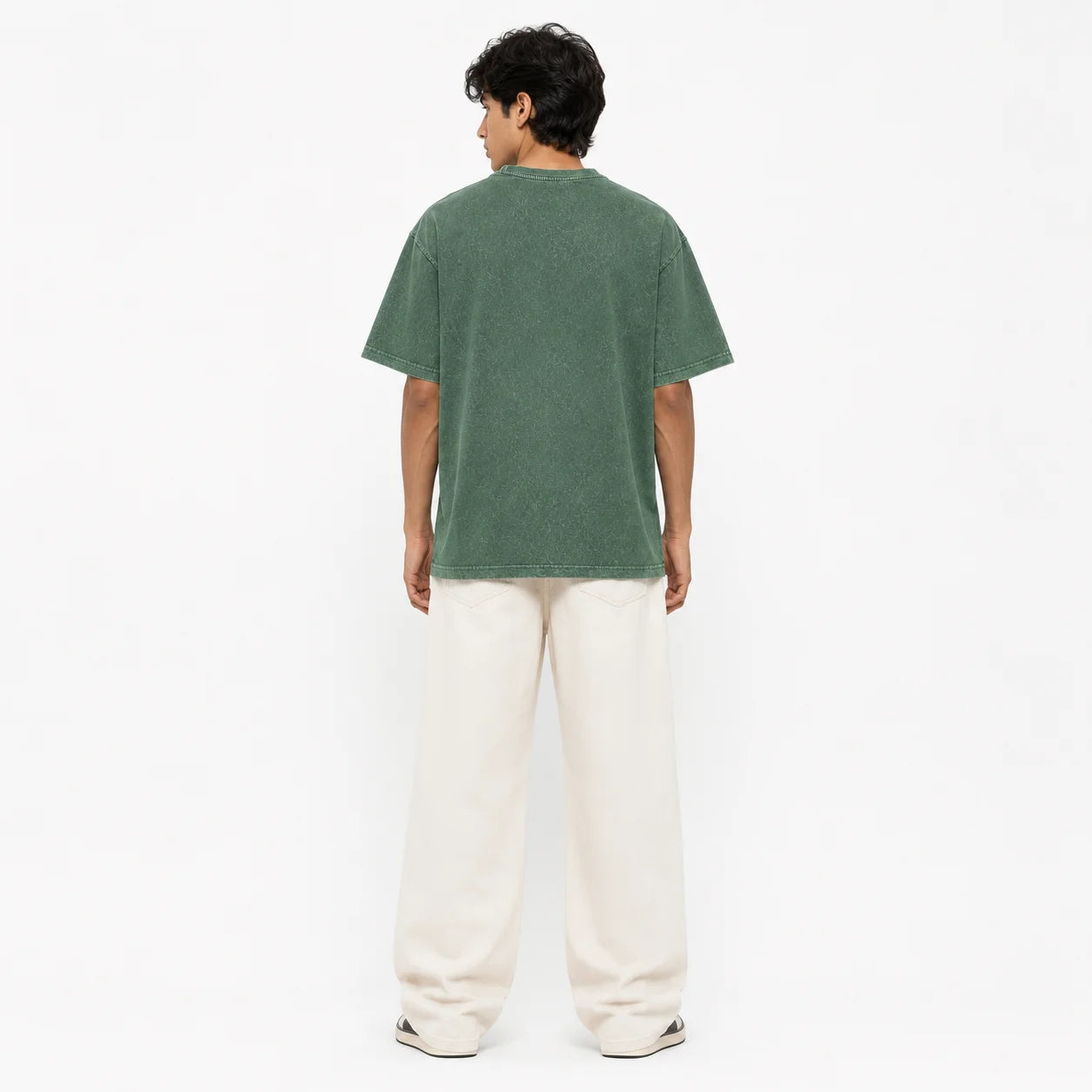 After Hours Oversized Green Acid Wash Tee