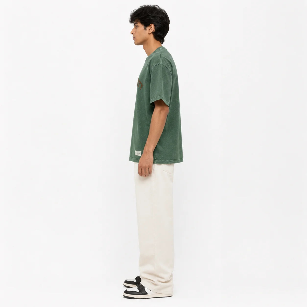 After Hours Oversized Green Acid Wash Tee
