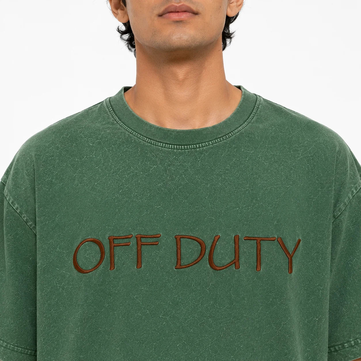 After Hours Oversized Green Acid Wash Tee