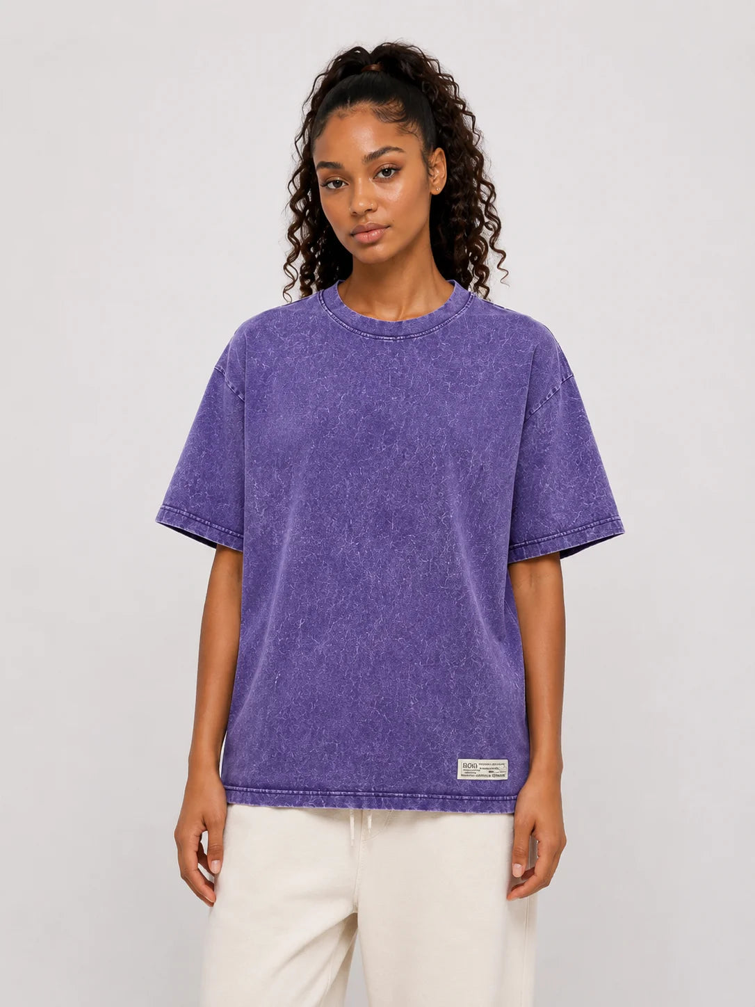 Purple Haze Oversized Acid Wash Tee – BO&S