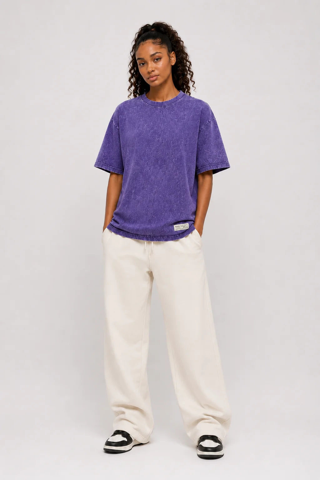 Purple Haze Oversized Acid Wash Tee – BO&S