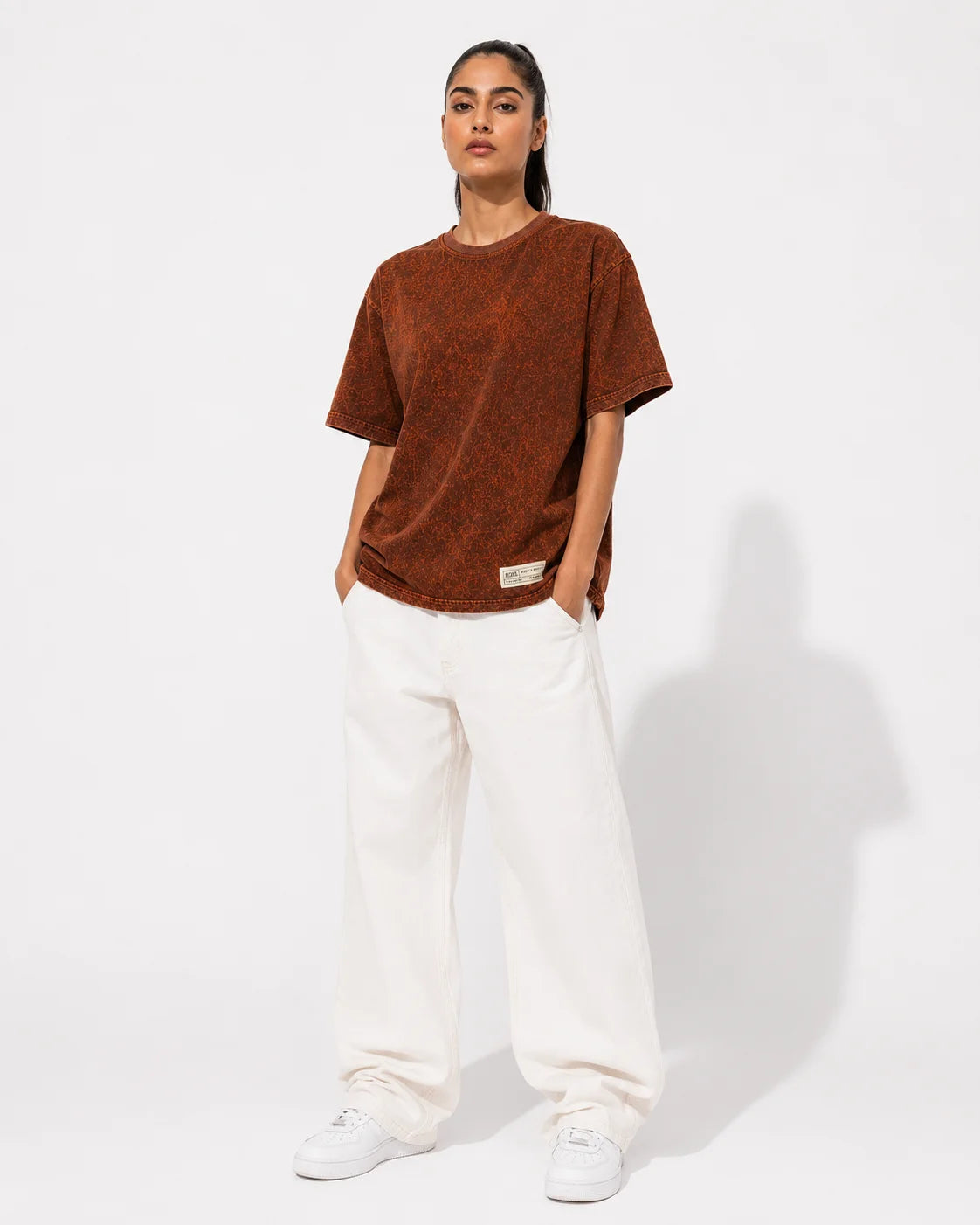 Washed Vintage Rust Oversized Tee – BO&S