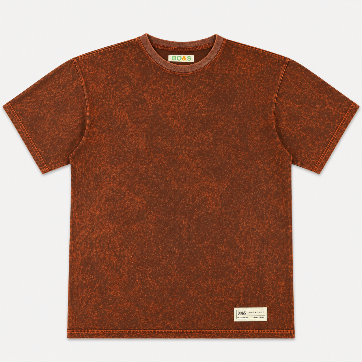 Washed Vintage Rust Oversized Tee – BO&S